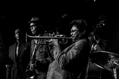 Jean Toussaint with Cleveland Watkiss and Byron Wallen at Ronnie Scotts